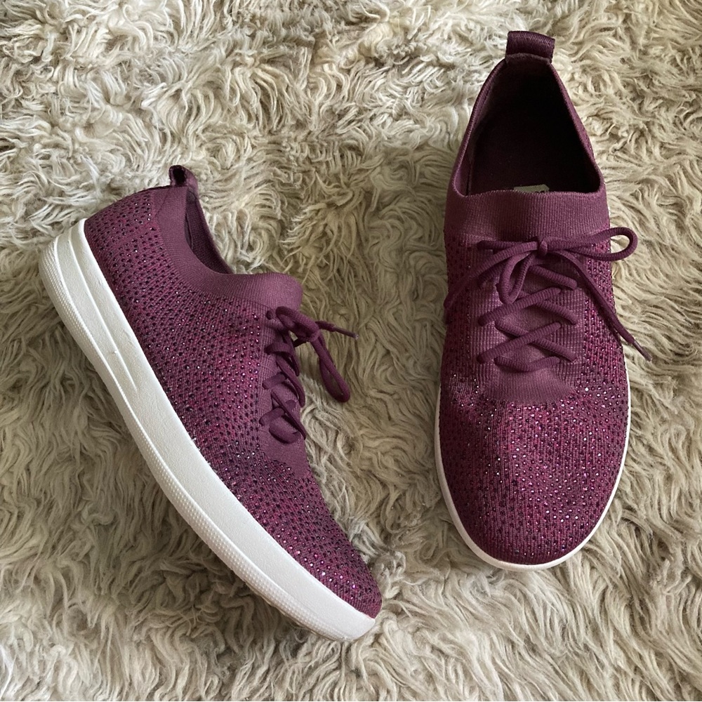 Fitflop F-Sporty, Uberknit sneakers maroon burgundy womens 11. Super comfy.